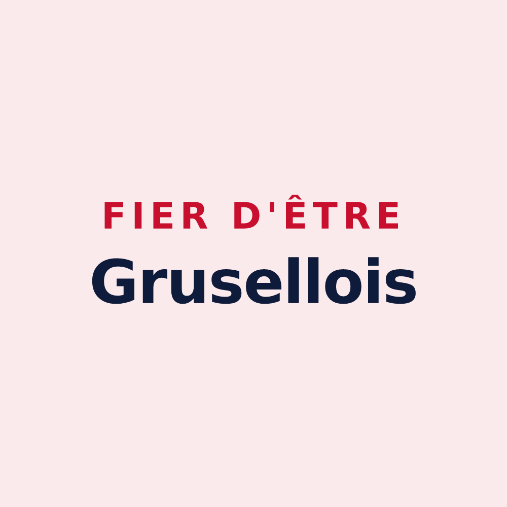 Magnet « Fier d'être Grusellois » — design pour Les Groseillers