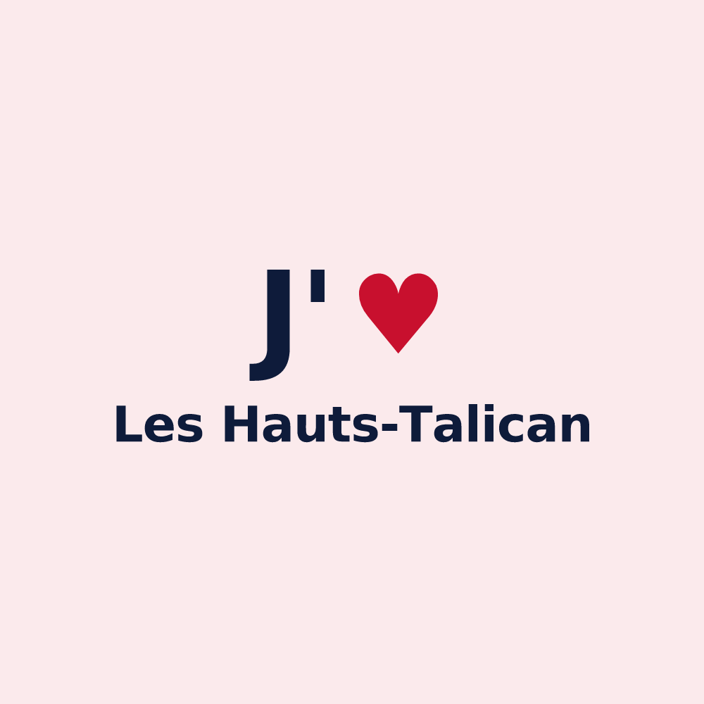 Magnet personnalisé Les Hauts-Talican — design J'aime Les Hauts-Talican