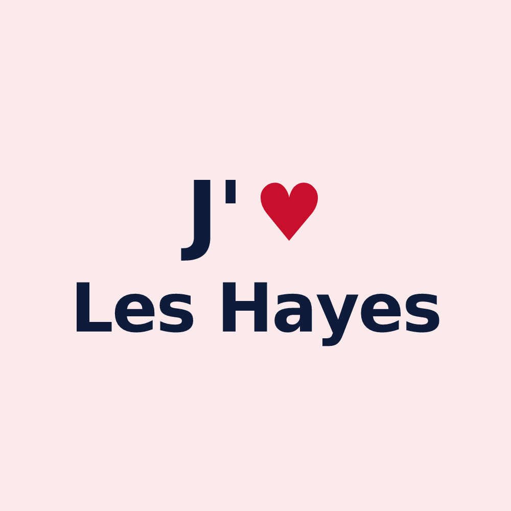Magnet personnalisé Les Hayes — design J'aime Les Hayes