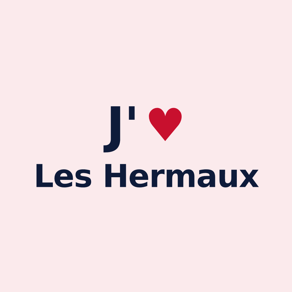 Magnet personnalisé Les Hermaux — design « J'aime Les Hermaux » imprimé sur le magnet