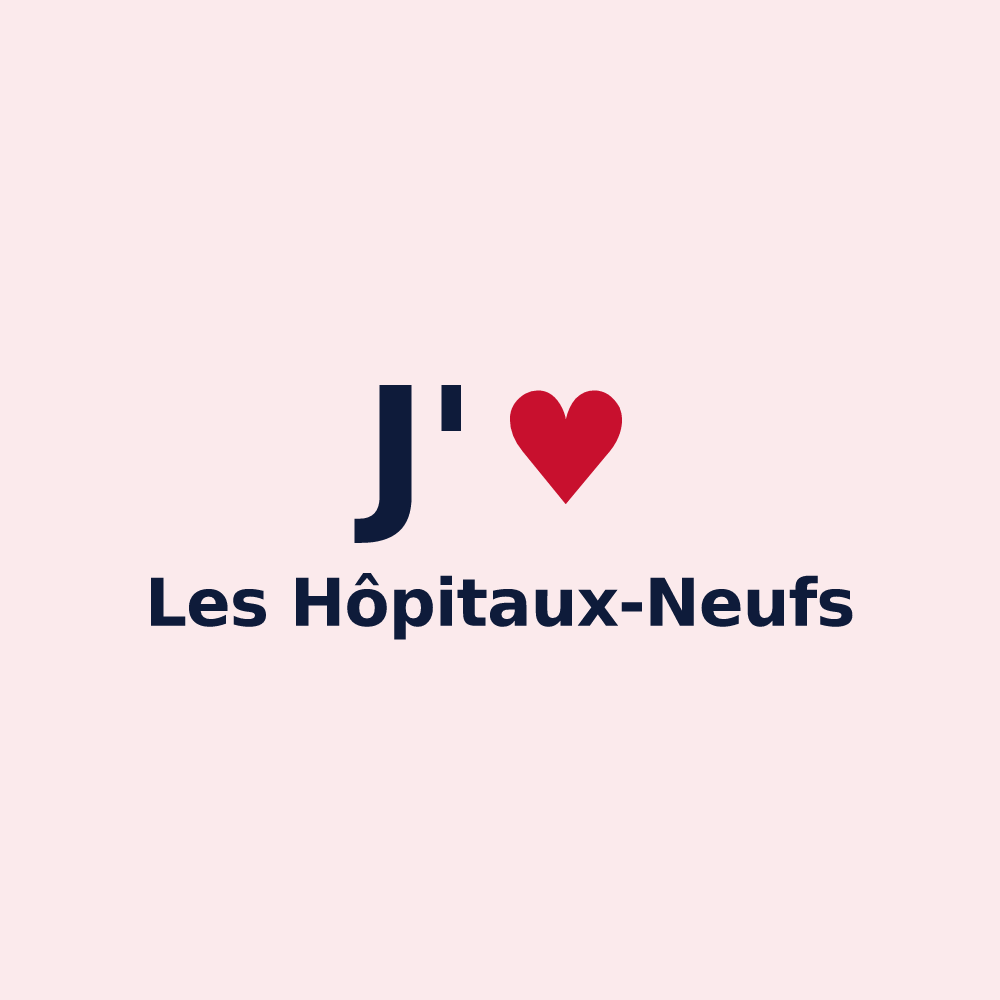 Magnet personnalisé Les Hôpitaux-Neufs — design J'aime Les Hôpitaux-Neufs