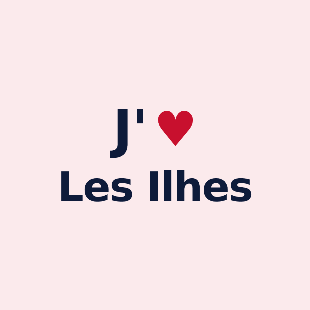 Magnet personnalisé Les Ilhes — design J'aime Les Ilhes