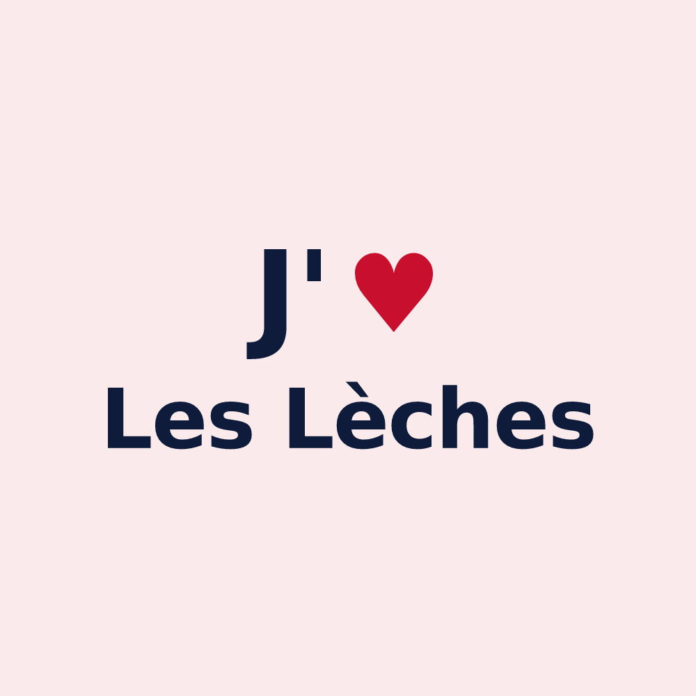 Magnet personnalisé Les Lèches — design J'aime Les Lèches
