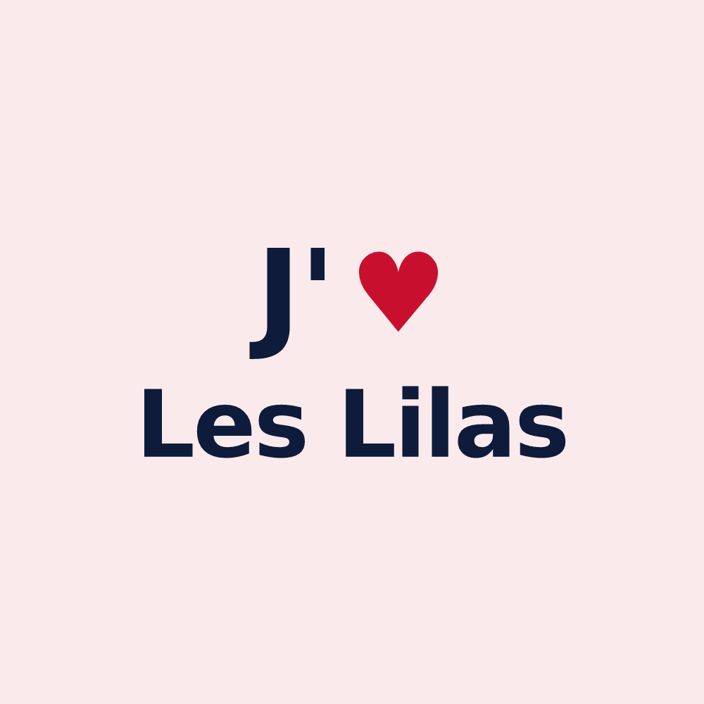 Magnet personnalisé Les Lilas — design J'aime Les Lilas