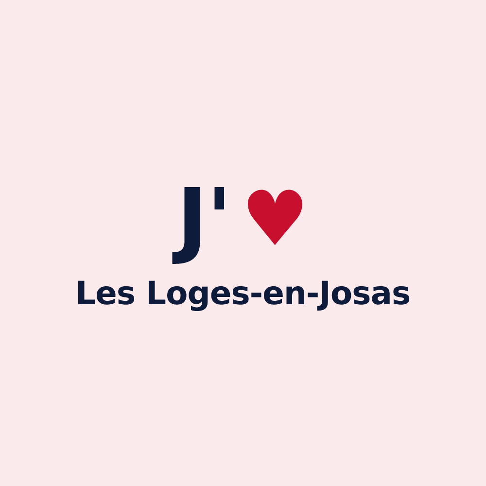 Magnet personnalisé Les Loges-en-Josas — design J'aime Les Loges-en-Josas