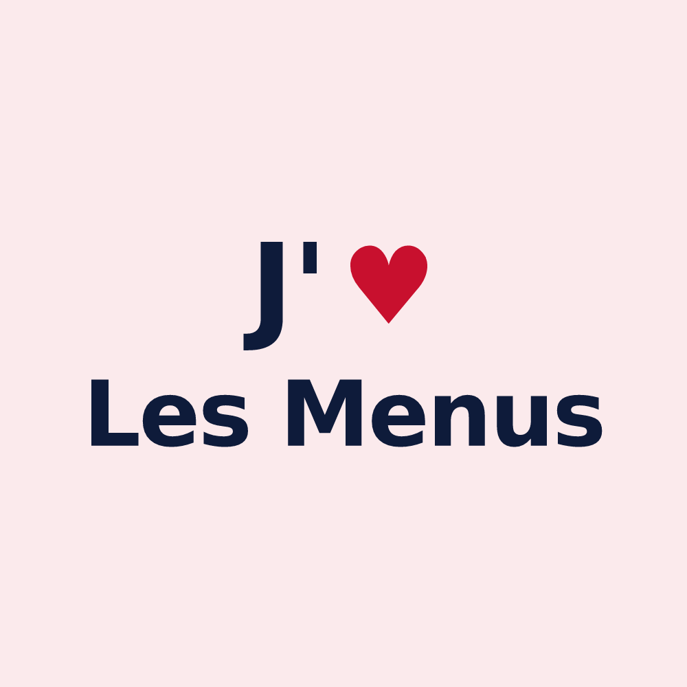 Magnet personnalisé Les Menus — design J'aime Les Menus