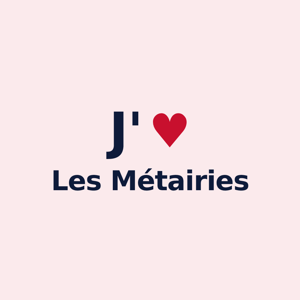 Magnet personnalisé Les Métairies — design J'aime Les Métairies