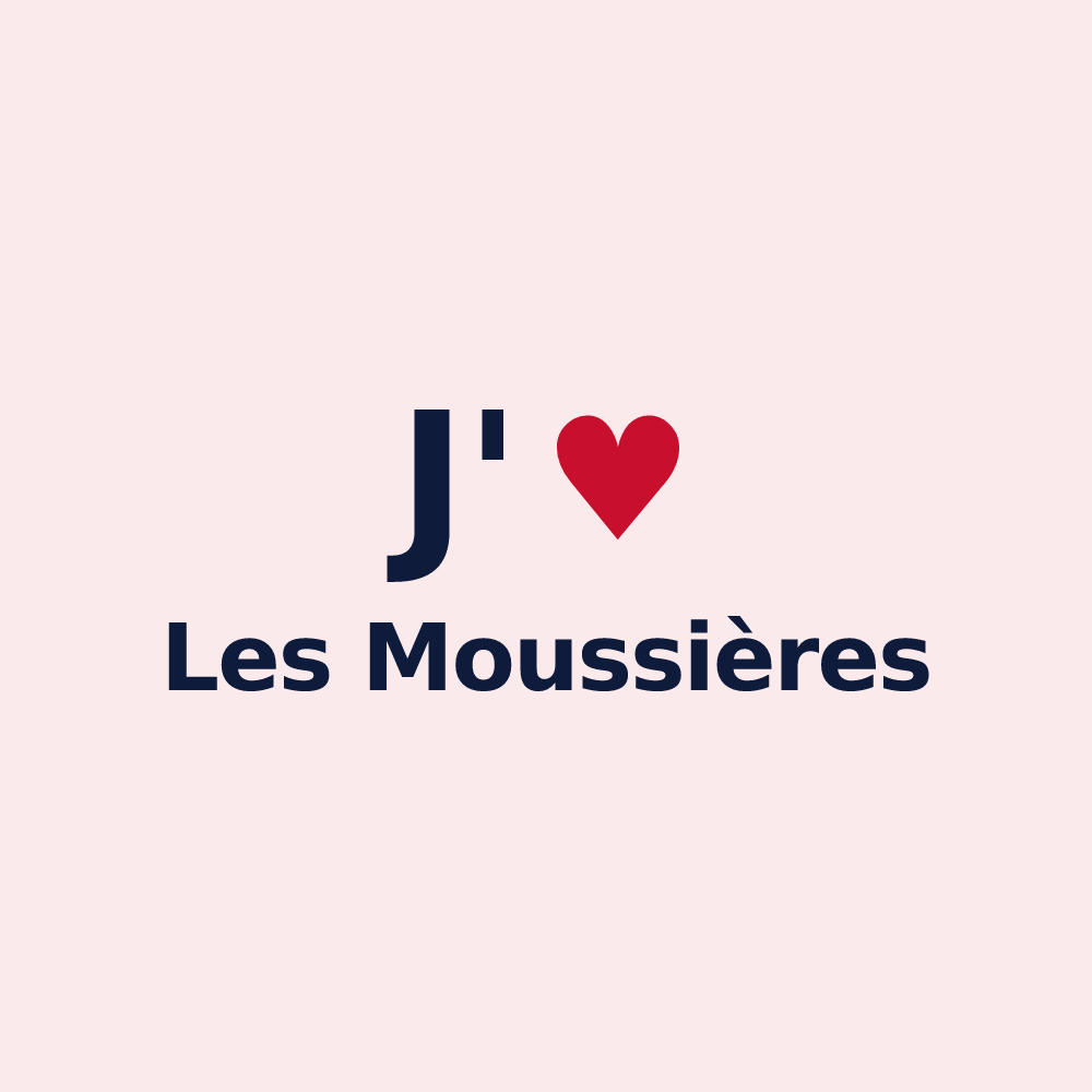 Magnet personnalisé Les Moussières — design J'aime Les Moussières