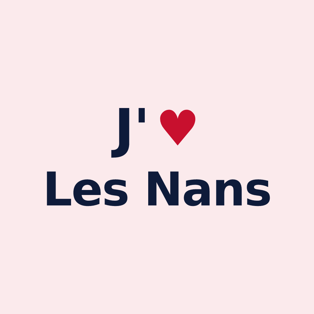 Magnet personnalisé Les Nans — design J'aime Les Nans