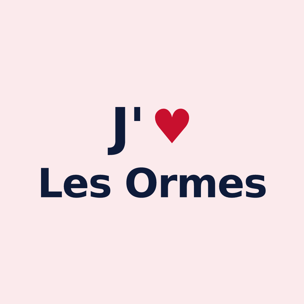 Magnet personnalisé Les Ormes — design J'aime Les Ormes