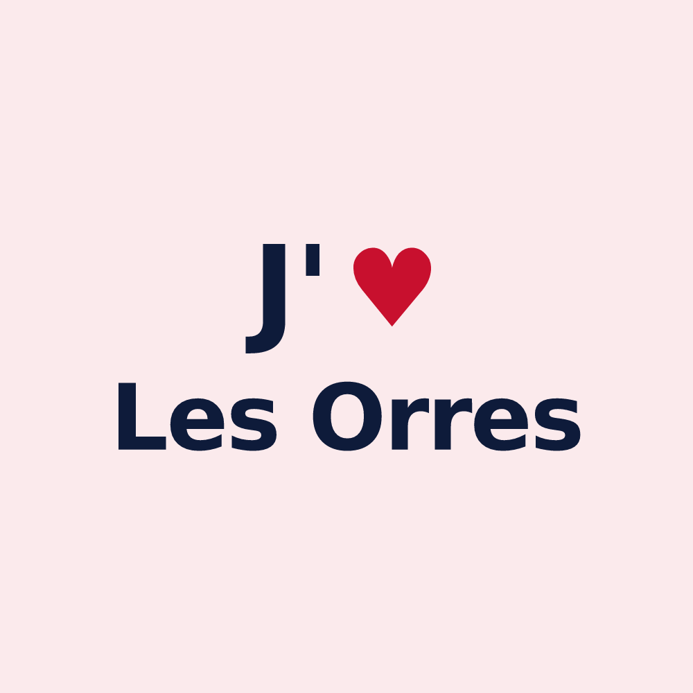 Magnet personnalisé Les Orres — design J'aime Les Orres