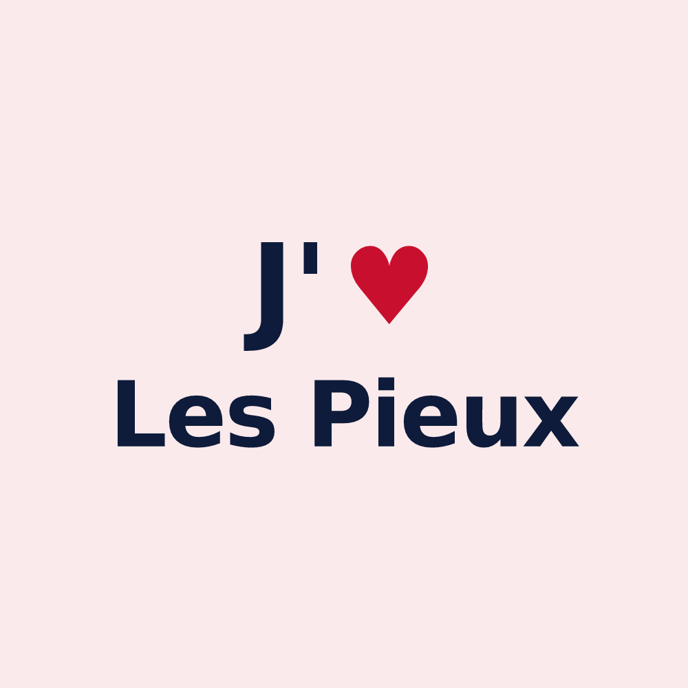 Magnet personnalisé Les Pieux — design J'aime Les Pieux