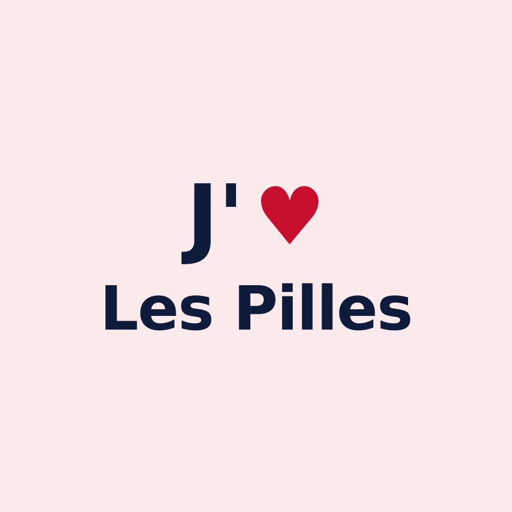Magnet personnalisé Les Pilles — design J'aime Les Pilles