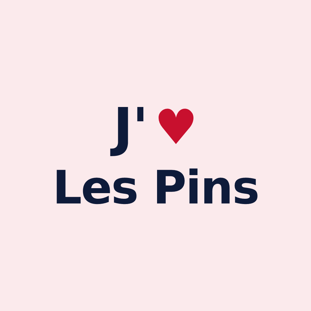 Magnet personnalisé Les Pins — design J'aime Les Pins