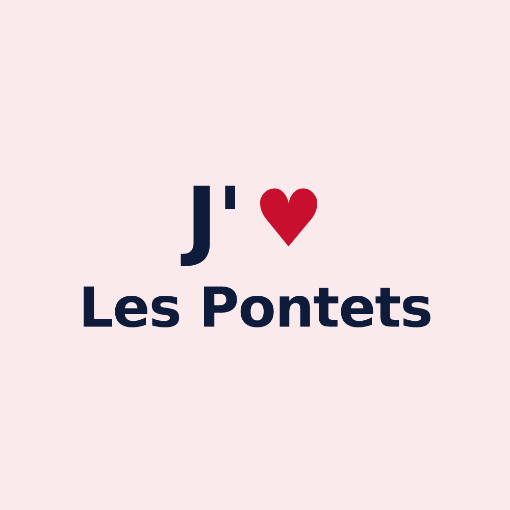 Magnet personnalisé Les Pontets — design J'aime Les Pontets