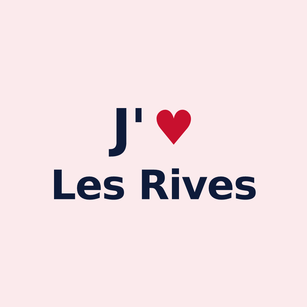Magnet personnalisé Les Rives — design J'aime Les Rives