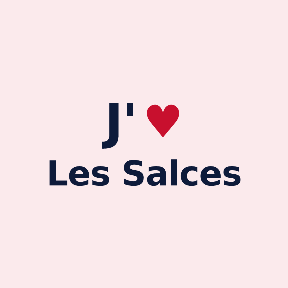 Magnet personnalisé Les Salces — design J'aime Les Salces