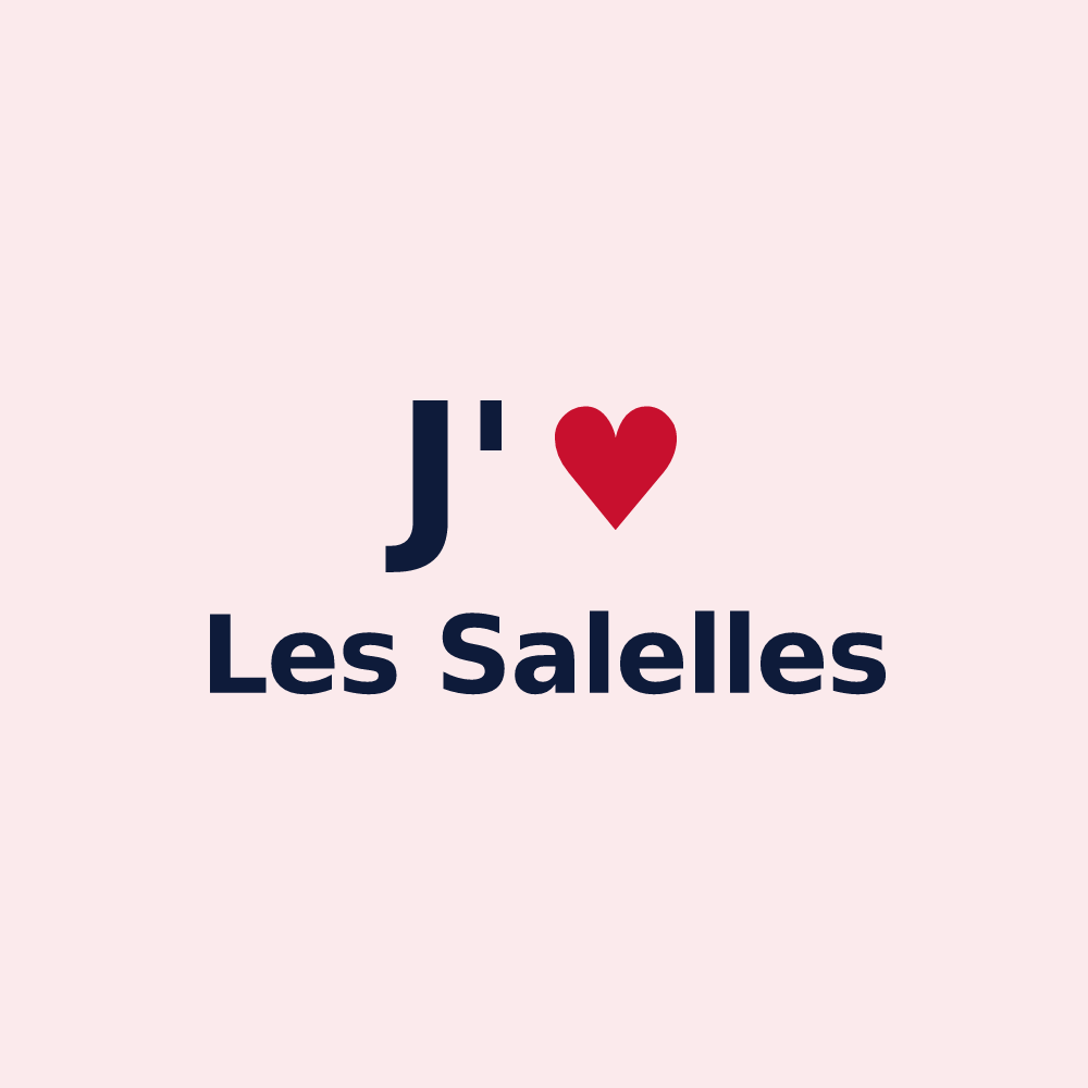 Magnet personnalisé Les Salelles — design J'aime Les Salelles