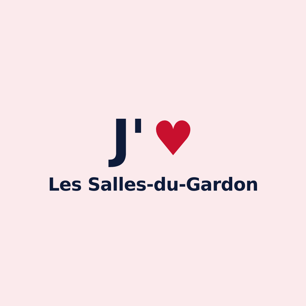 Magnet personnalisé Les Salles-du-Gardon — design J'aime Les Salles-du-Gardon