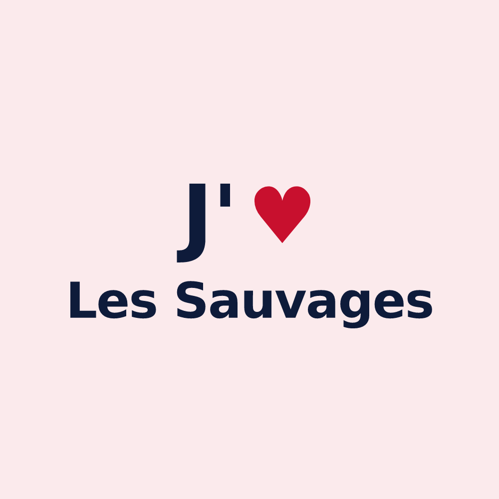 Magnet personnalisé Les Sauvages — design J'aime Les Sauvages
