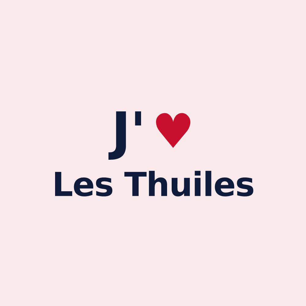 Magnet personnalisé Les Thuiles — design J'aime Les Thuiles