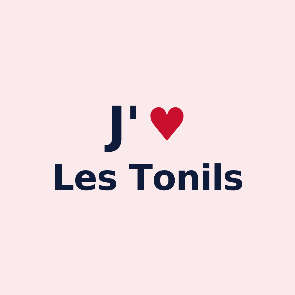 Magnet personnalisé Les Tonils — design J'aime Les Tonils