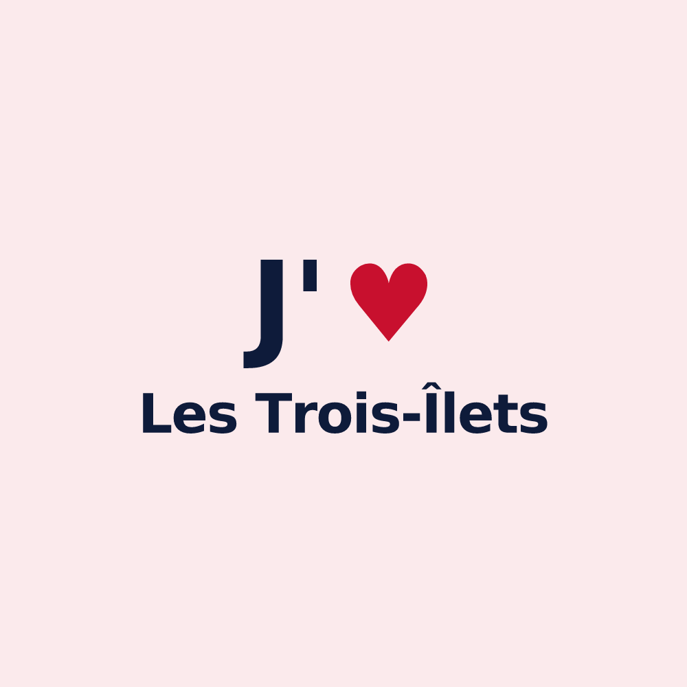 Magnet personnalisé Les Trois-Îlets — design J'aime Les Trois-Îlets
