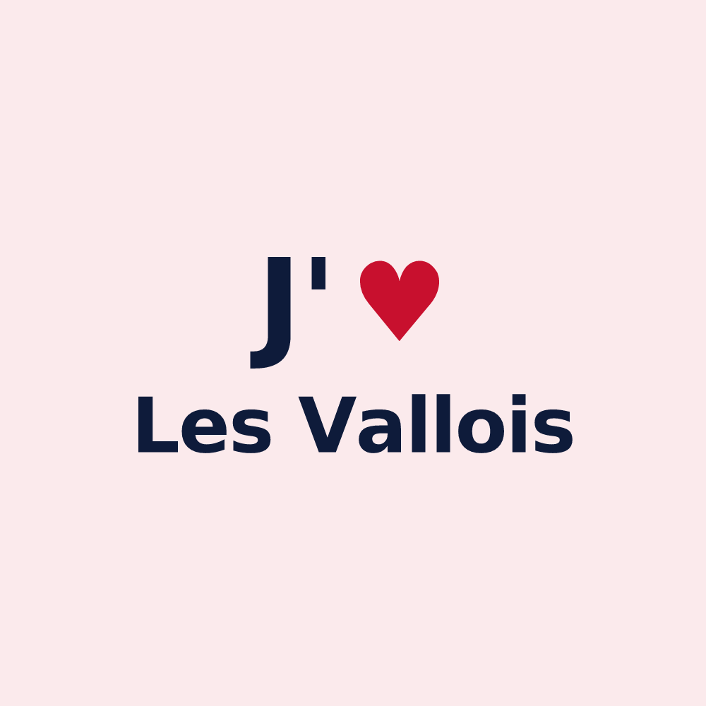 Magnet personnalisé Les Vallois — design J'aime Les Vallois