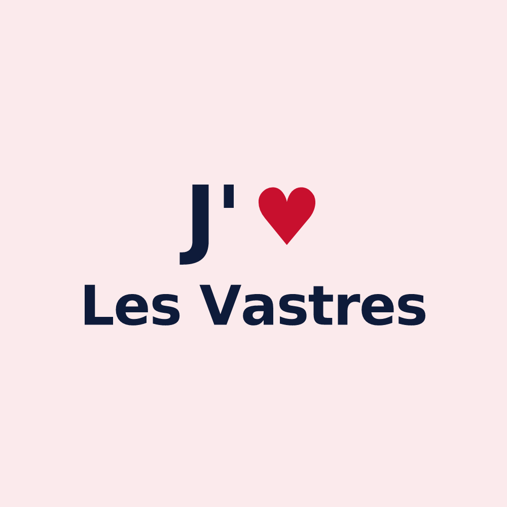 Magnet personnalisé Les Vastres — design J'aime Les Vastres