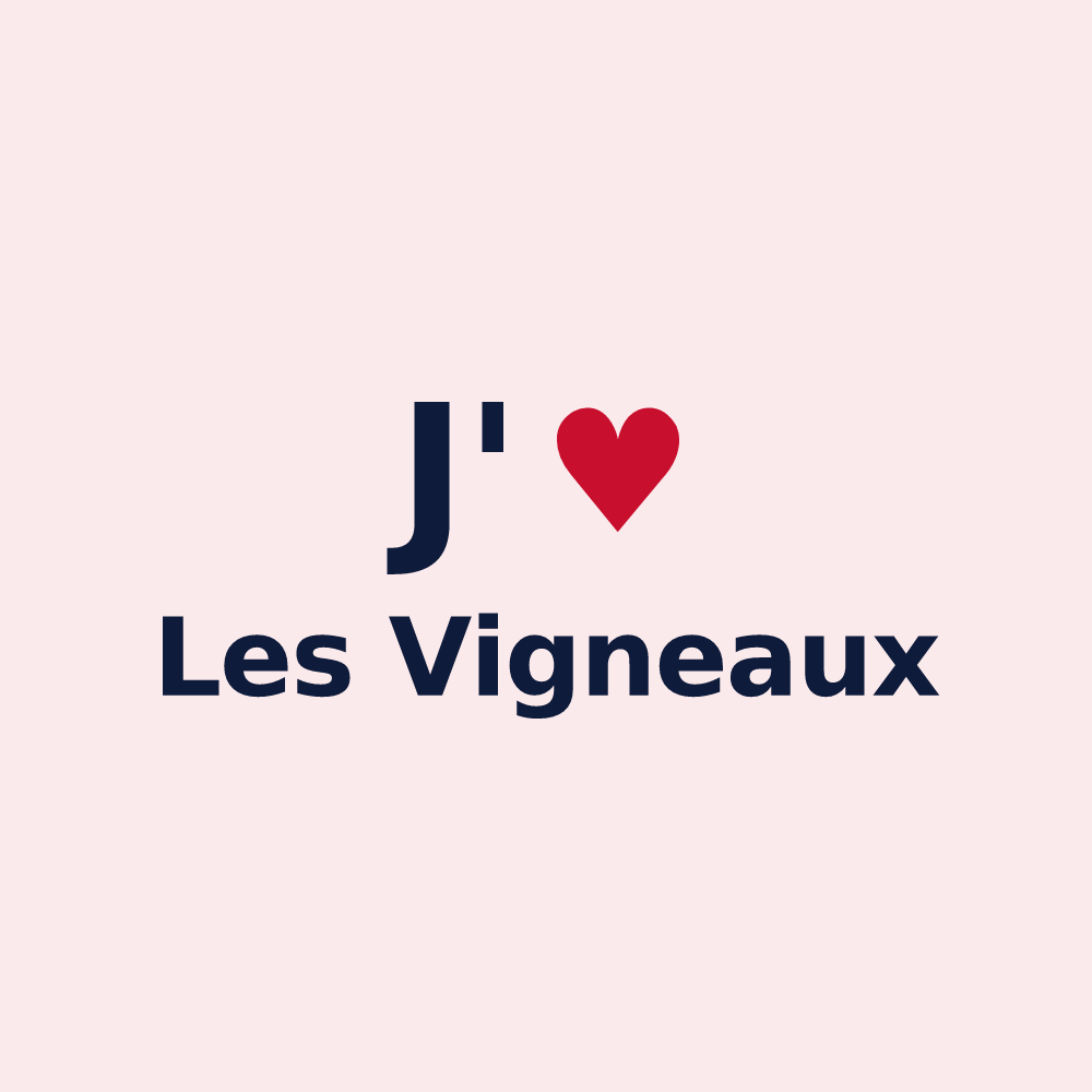 Magnet personnalisé Les Vigneaux — design J'aime Les Vigneaux