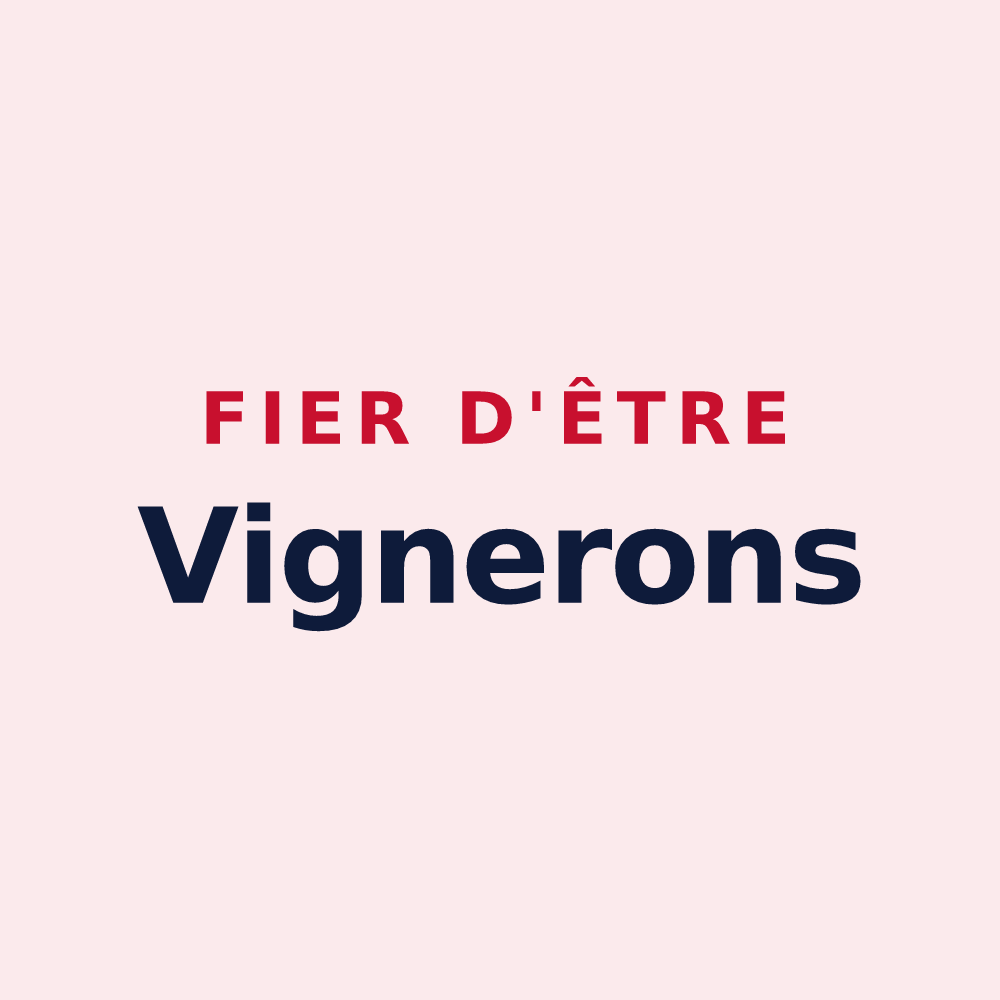 Magnet « Fier d'être Vignerons » — design pour Les Vigneaux