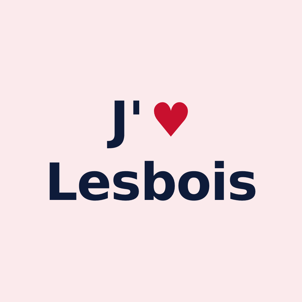 Magnet personnalisé Lesbois — design J'aime Lesbois