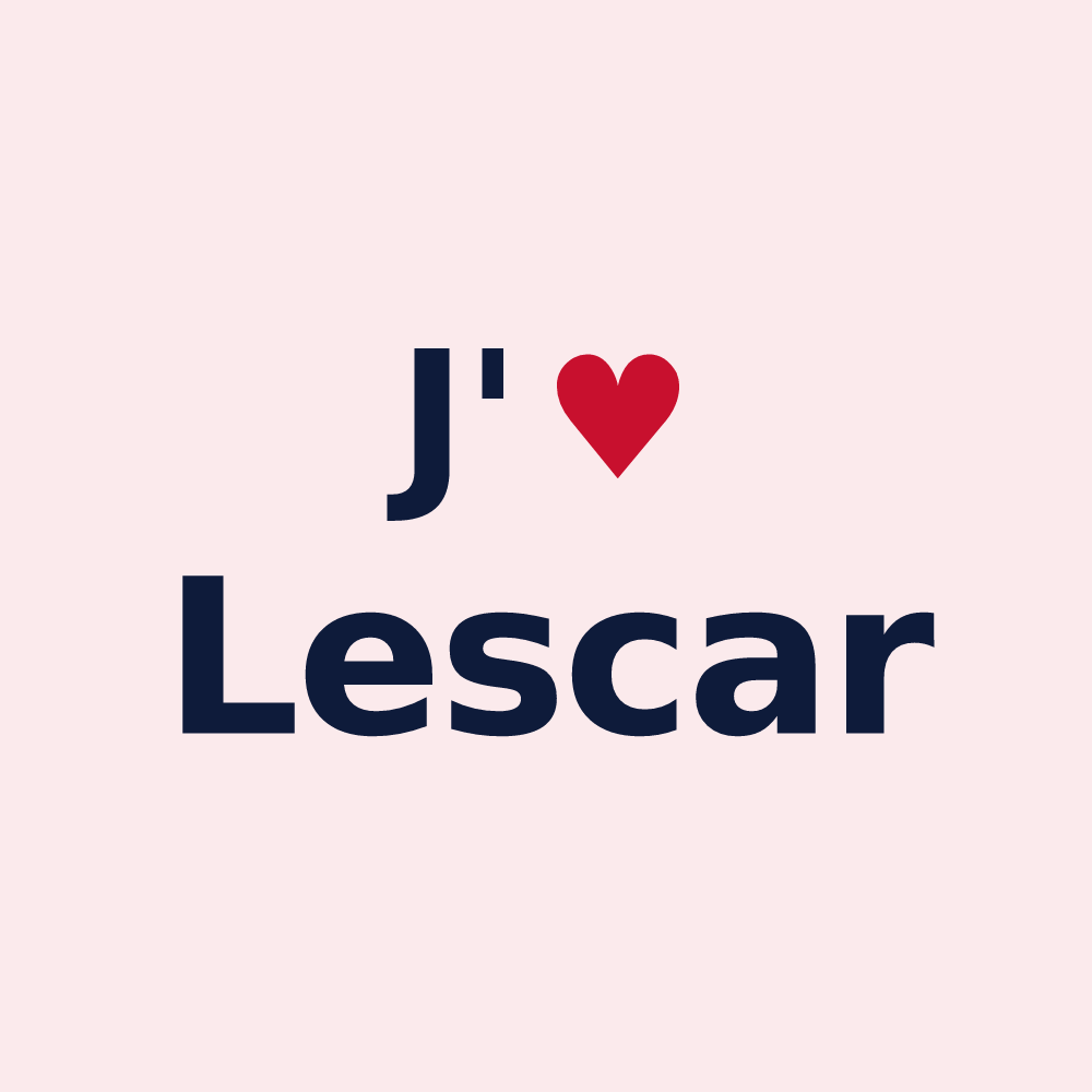 Magnet personnalisé Lescar — design J'aime Lescar