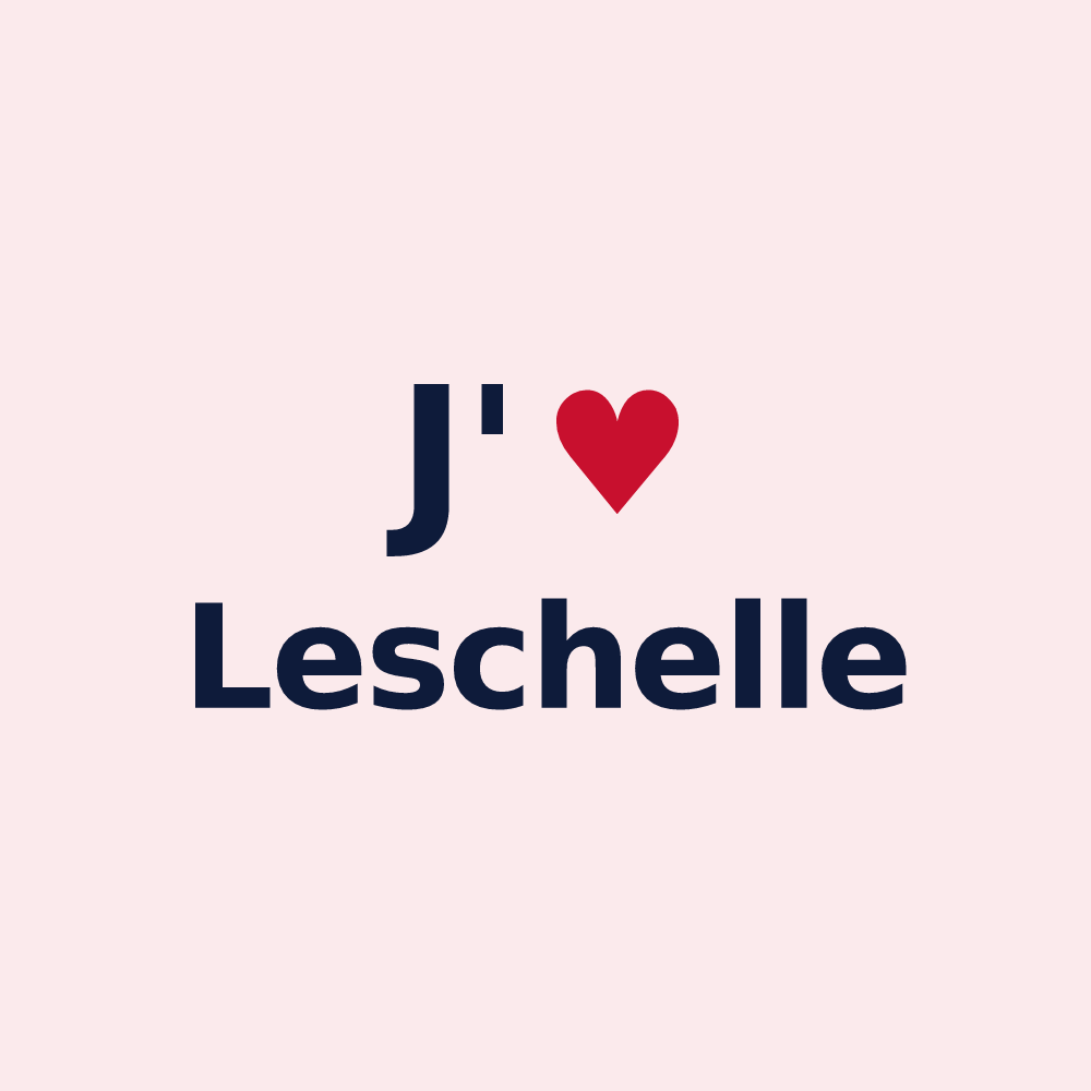 Magnet personnalisé Leschelle — design J'aime Leschelle