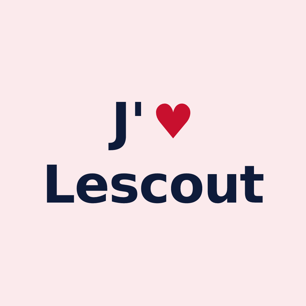 Magnet personnalisé Lescout — design J'aime Lescout