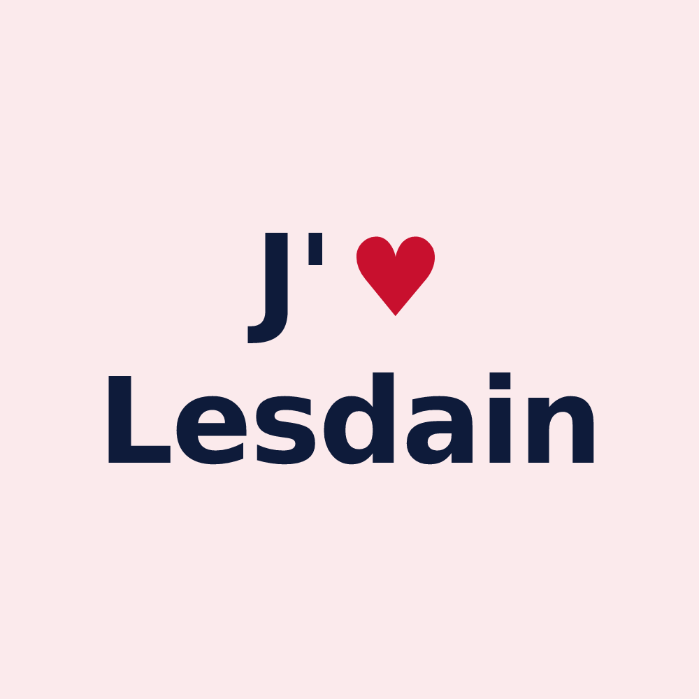 Magnet personnalisé Lesdain — design J'aime Lesdain