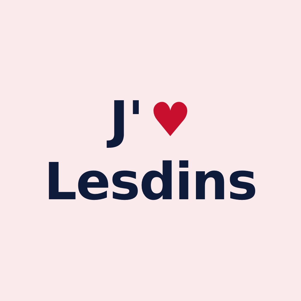 Magnet personnalisé Lesdins — design J'aime Lesdins