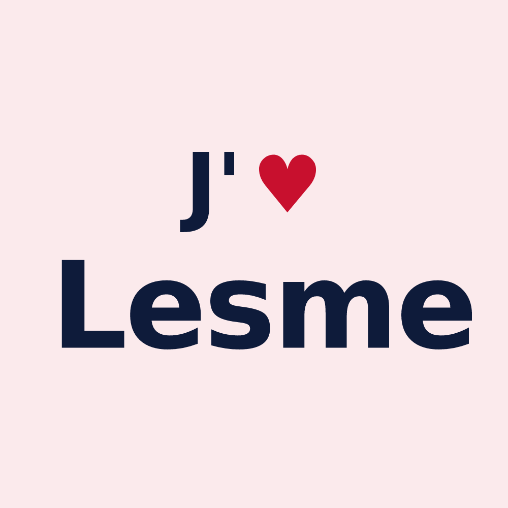 Magnet personnalisé Lesme — design J'aime Lesme