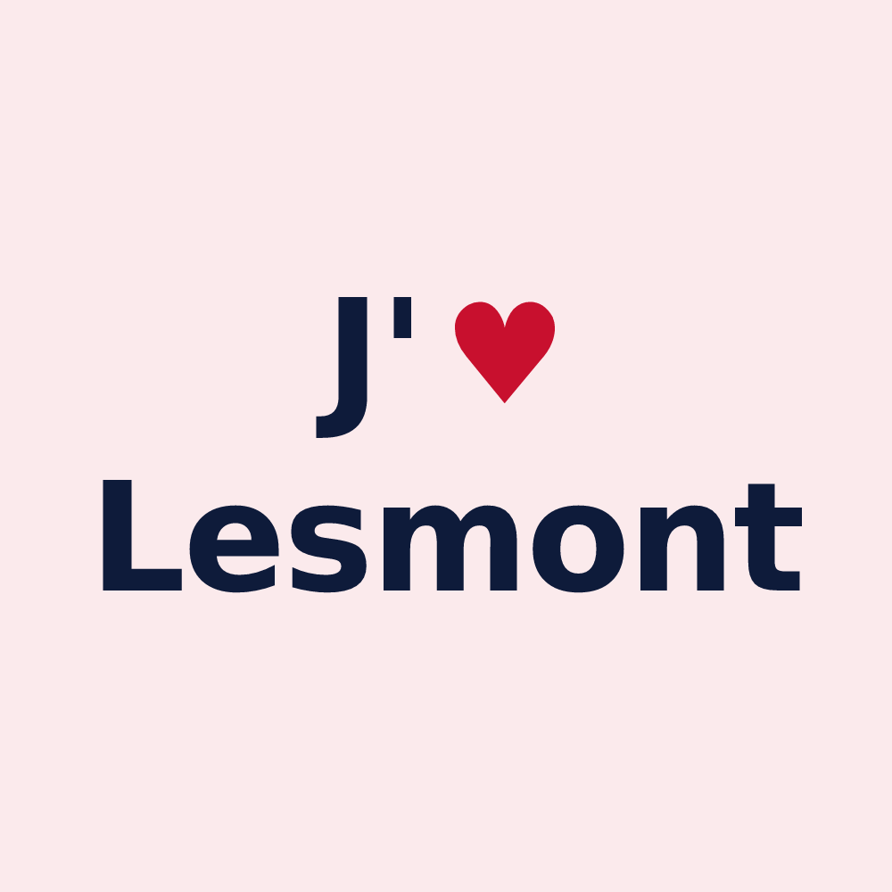 Magnet personnalisé Lesmont — design J'aime Lesmont