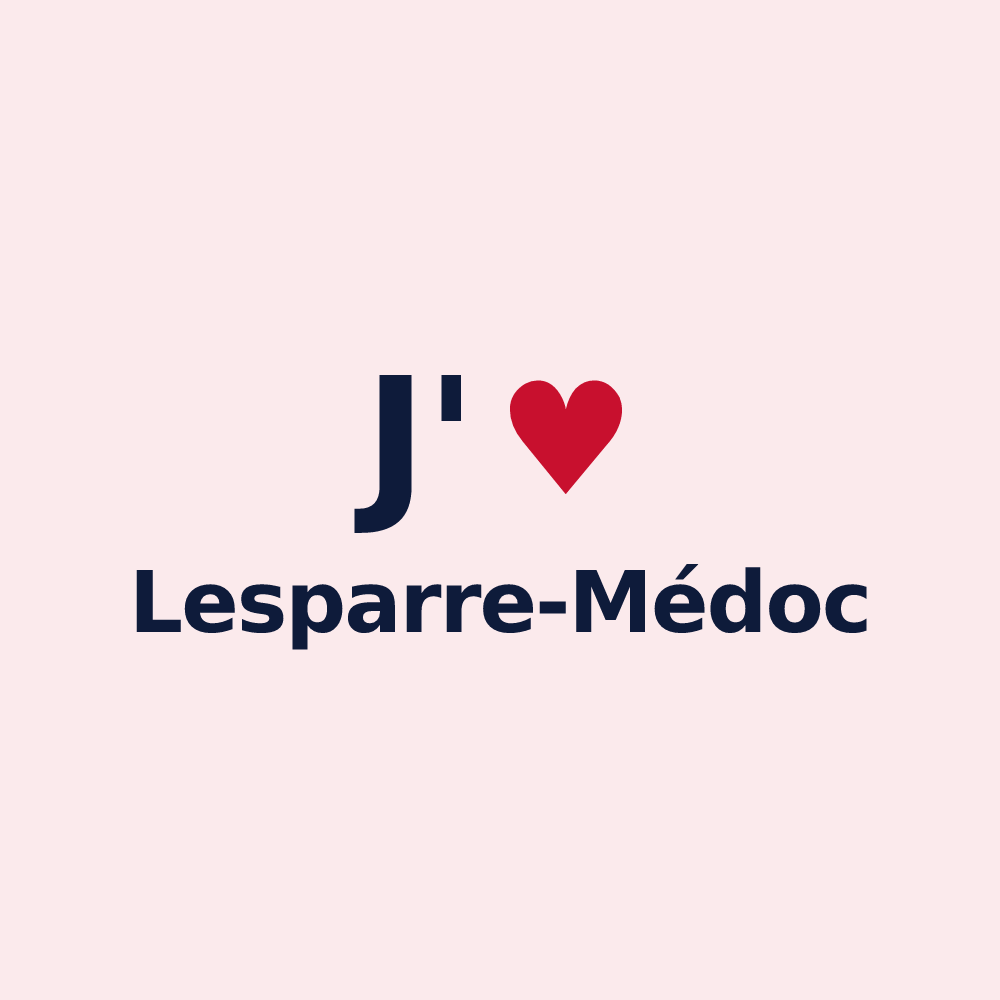 Magnet personnalisé Lesparre-Médoc — design J'aime Lesparre-Médoc