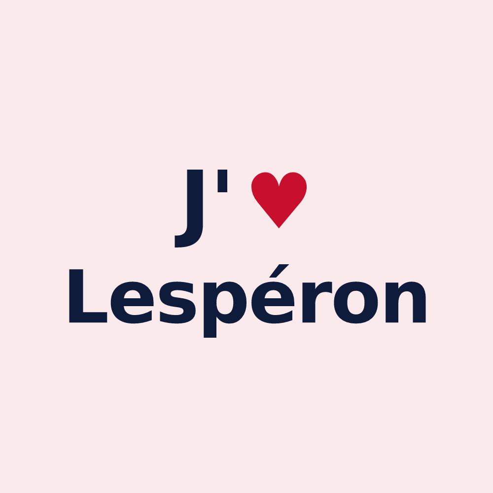 Magnet personnalisé Lespéron — design J'aime Lespéron