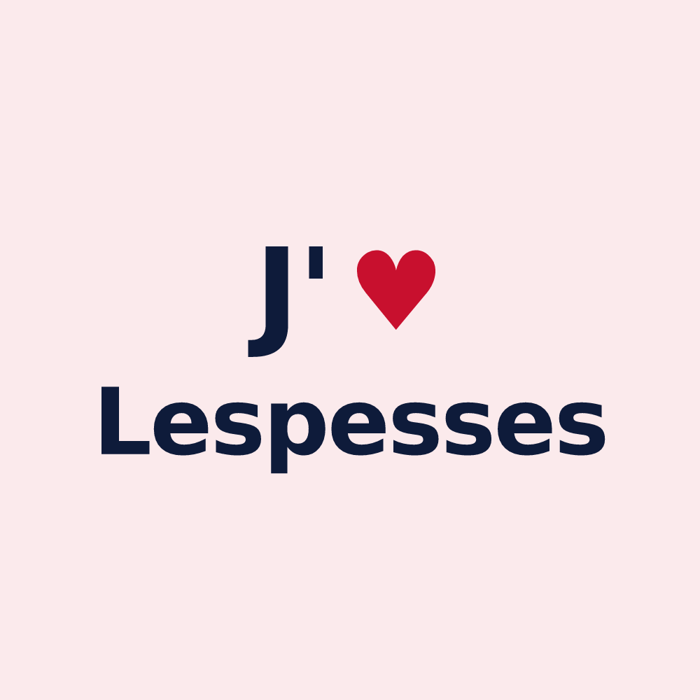 Magnet personnalisé Lespesses — design J'aime Lespesses