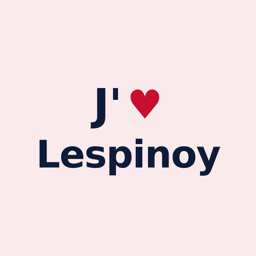 Magnet personnalisé Lespinoy — design J'aime Lespinoy