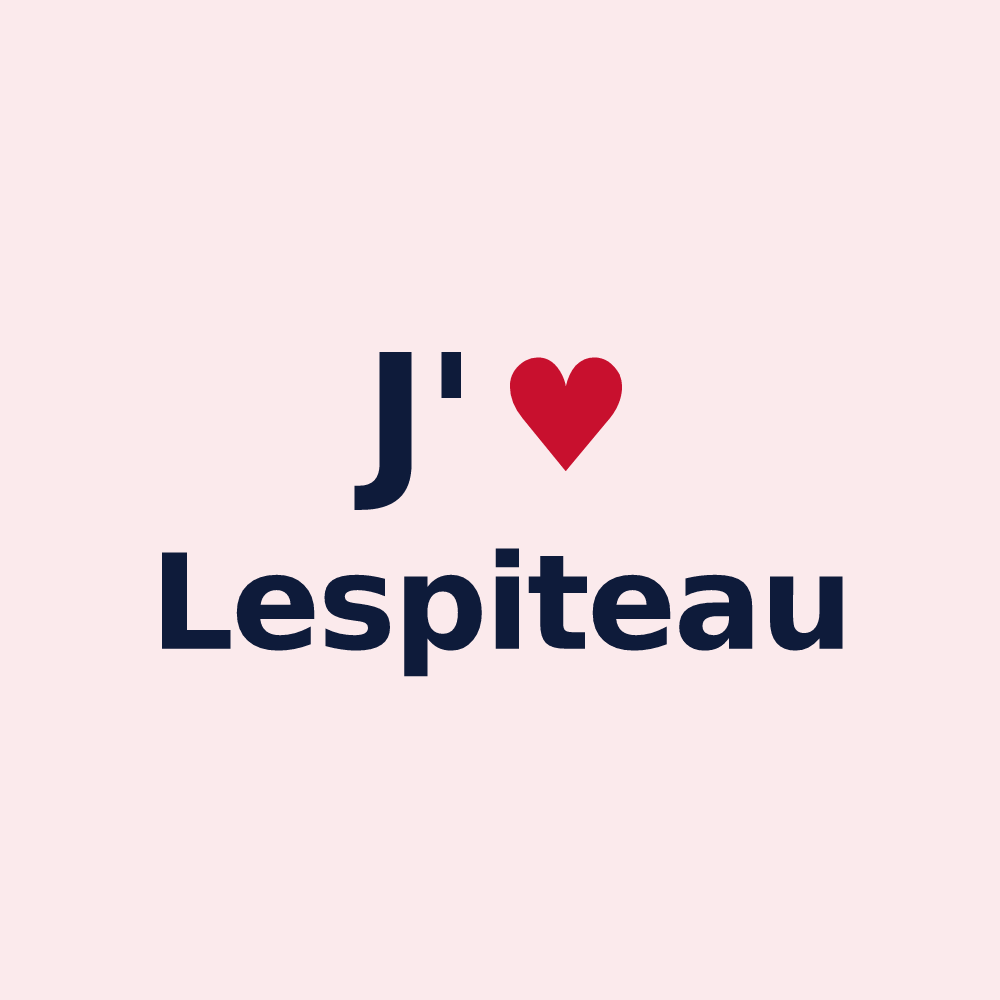 Magnet personnalisé Lespiteau — design J'aime Lespiteau