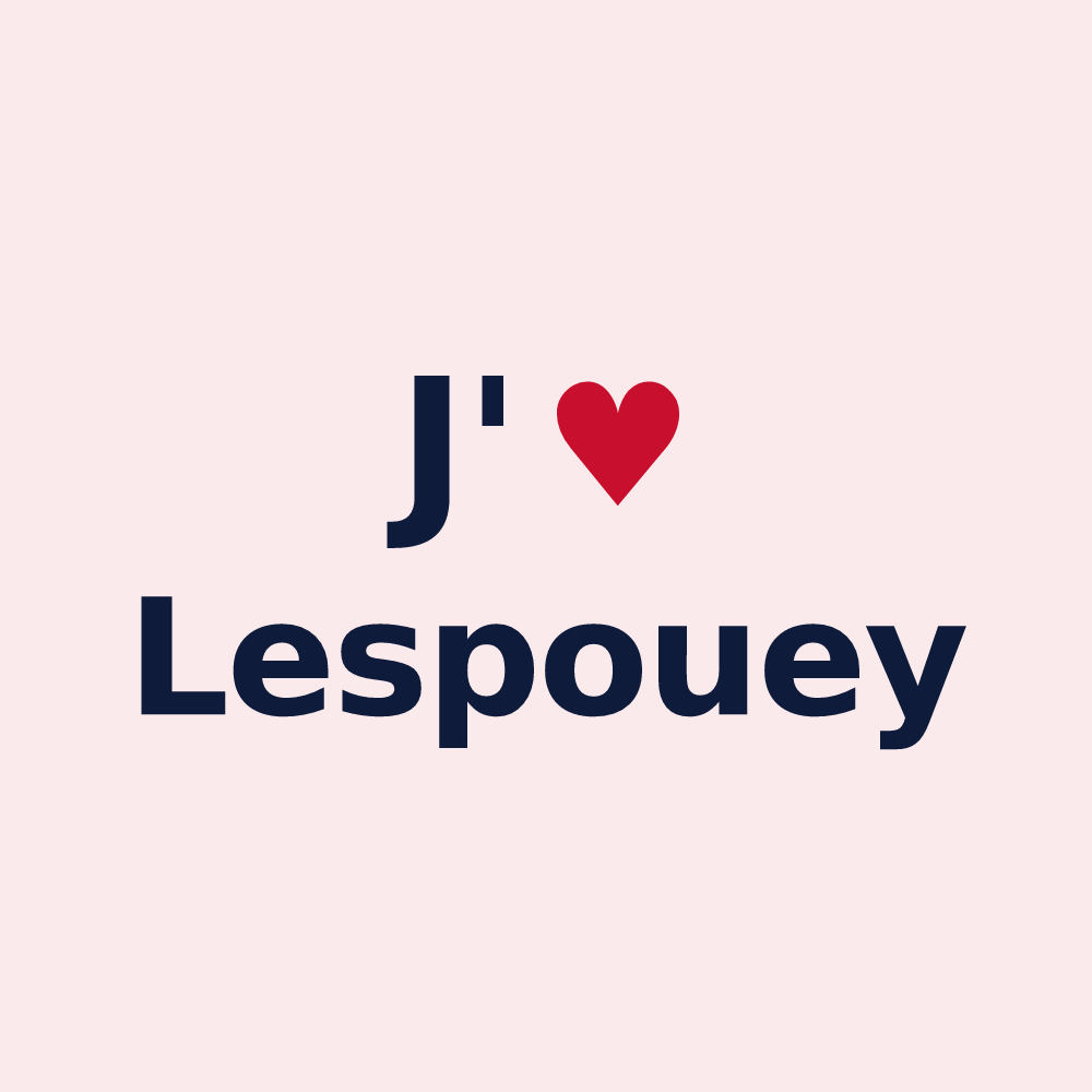 Magnet personnalisé Lespouey — design J'aime Lespouey