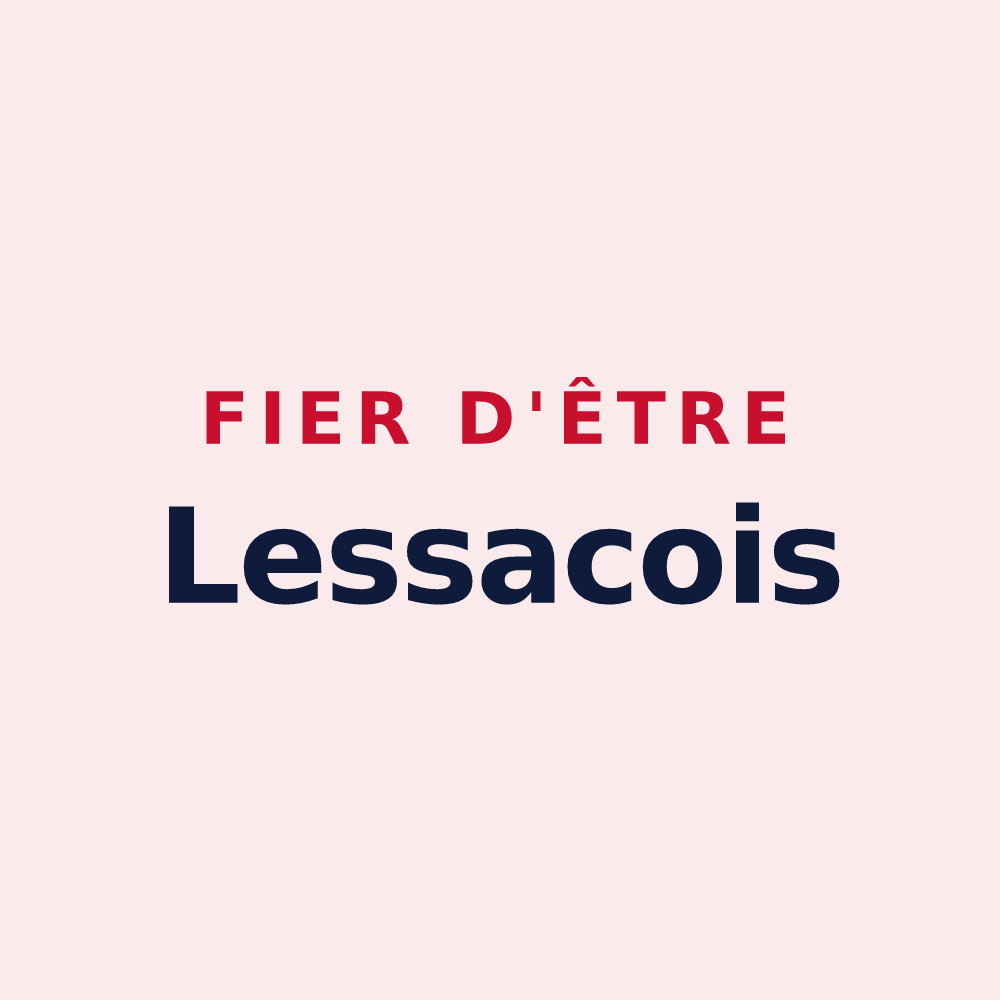 Magnet « Fier d'être Lessacois » — design pour Lessac