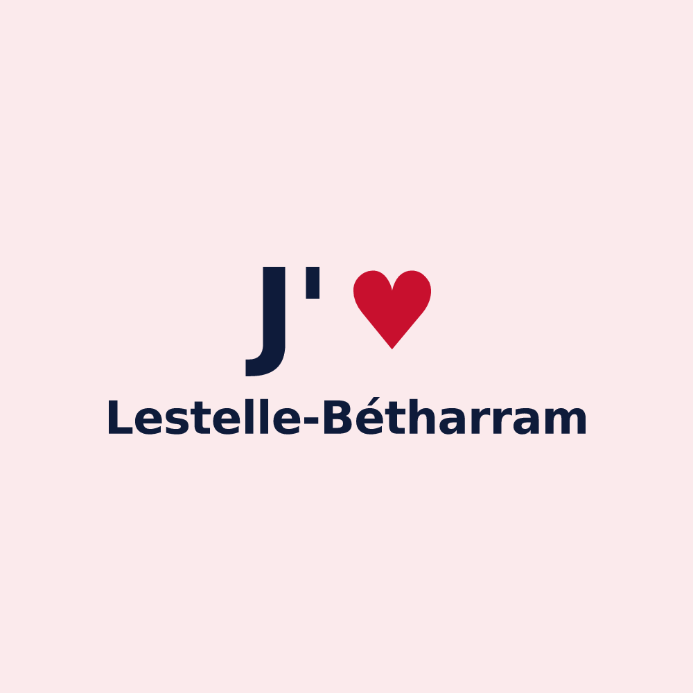 Magnet personnalisé Lestelle-Bétharram — design J'aime Lestelle-Bétharram