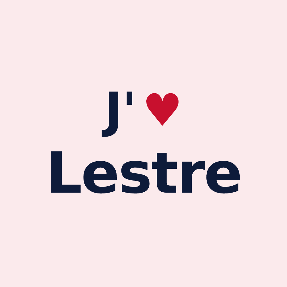 Magnet personnalisé Lestre — design J'aime Lestre