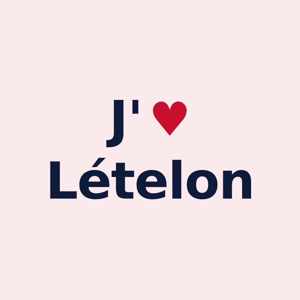 Magnet personnalisé Lételon — design J'aime Lételon