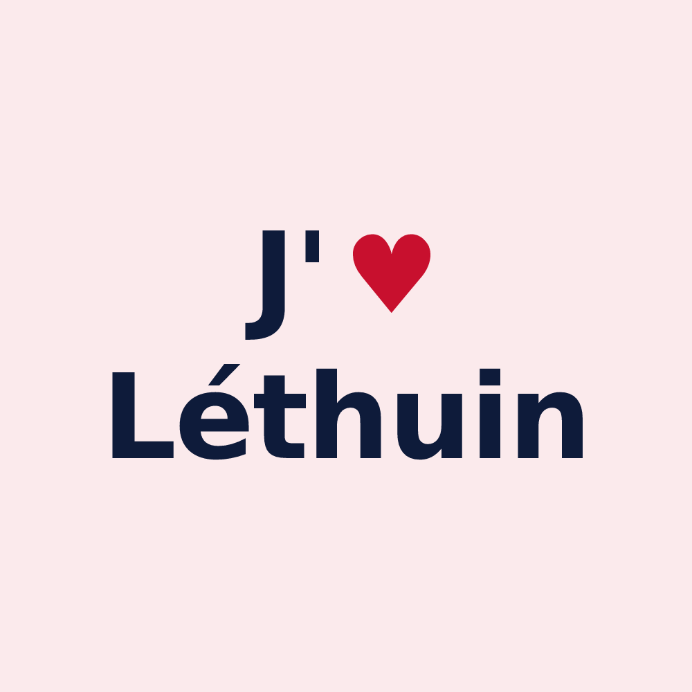 Magnet personnalisé Léthuin — design J'aime Léthuin